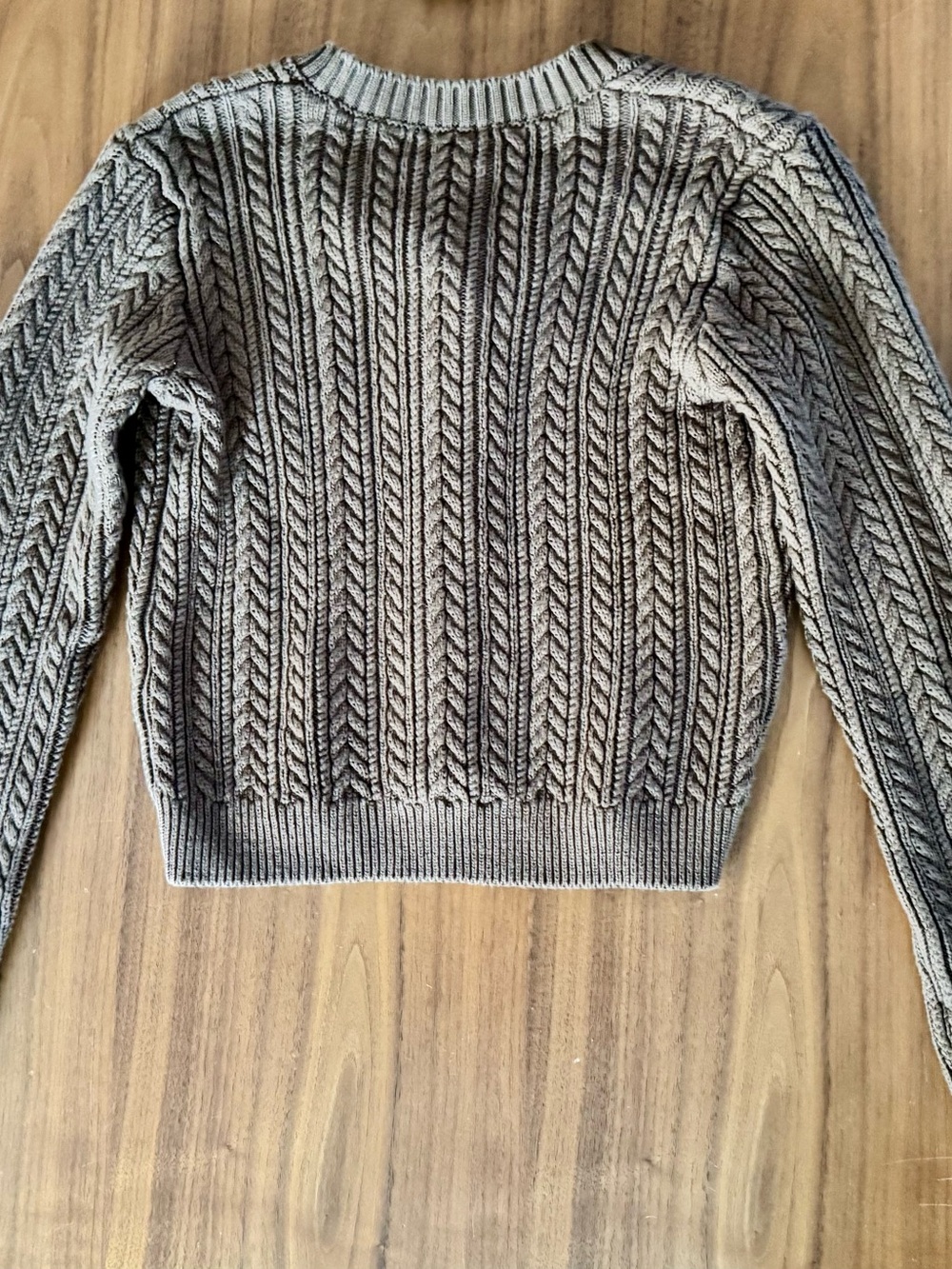Brandy Melville John Galt Brown Elizabeth Cable Knit Cardigan Sweater OS - Picture 5 of 6